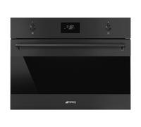 Smeg Classic SO4301M1N Built In Compact Electric Single Oven with Microwave Function - Matte Black, Black
