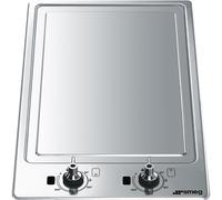 Smeg Classic PGF30T-1 30cm Wide Stainless Steel Built-In Tepan Domino Hob