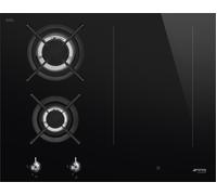 Smeg Classic PM3643D 65cm Mixed Fuel Induction Hob - Black, Black