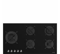 Smeg Classic PV395LN 90cm Wide Black 'Gas On Glass' Gas Hob