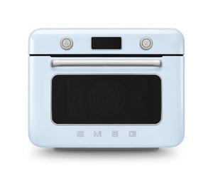 Smeg, COF01PBEU Mini Combination Oven, 10 Cooking Functions, 33 Automatic Recipes, Removable Tank, Steaming, Descaling Function, Power 1800W, Azure Blue