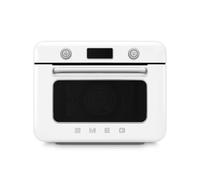 Smeg, COF01WHEU Mini Combination Oven, 10 Cooking Functions, 33 Automatic Recipes, Removable Tank, Steaming, Descaling Function, Power 1800W, White