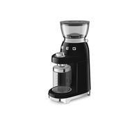 Smeg CGF03BLUK 50's Style Electric Coffee Grinder, Features a Conical Burr, 30 Bean Grinding Levels, Black