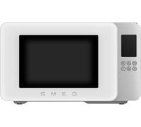 Smeg Collezione MOC01WHMUK 26 Litre 30cm High, Freestanding Small Microwave With Grill - White, White