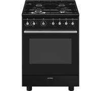 Smeg Concert 60cm Dual Fuel Cooker - Black CX61GMBL