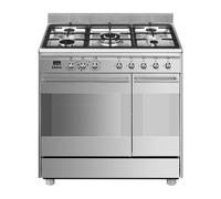 Smeg Concert 90cm Dual Fuel Range Cooker - Stainless Steel SCB92MX8