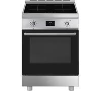 Smeg Concert C6IPXT2 60cm Electric Cooker with Induction Hoband Pyrolytic Cleaning - Stainless Steel - A Rated, Stainless Steel