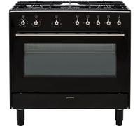 Smeg Concert CX91GMBL cooker Range cooker Electric Gas Black