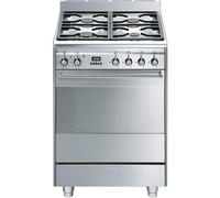 Smeg Concert SUK61PX8 60cm Single Oven Dual Fuel Cooker - Stainless Steel - A Rated, Stainless Steel