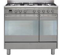 Smeg SUK92MX9-1 cooker Freestanding cooker A Electric Sealed plate Black, Stainless steel