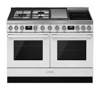 Smeg CPF120IGMPWH 120cm Portofino Dual Fuel Range Cooker - White