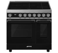 Smeg CPF92IMBL 90cm Portofino Electric Range Cooker - Black