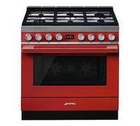 Smeg CPF9GPR 90cm Portofino Dual Fuel Range Cooker - Red