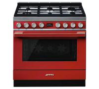 Smeg CPF9GPR cooker Freestanding cooker Electric Gas Red