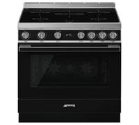Smeg CPF9IPBL 90cm Portofino Electric Range Cooker - Black
