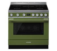 Smeg CPF9IPOG cooker Freestanding cooker Electric Zone induction hob Olive