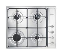 Smeg S64S Cucina 60cm 4 Burner Gas Hob - Stainless Steel