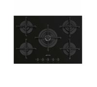 Smeg Cucina 72cm Gas on Glass 5 Burner Gas Hob - Black PV275B