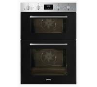 Smeg Cucina DOSF400B Built In Electric Double Oven - Black - A/B Rated, Black