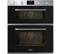 Smeg Cucina DUSF400B Built Under Electric Double Oven - Black - A/B Rated, Black