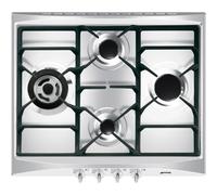 Smeg Cucina SR264XGH2 hob Black, Silver Built-in 60 cm Gas 4 zone(s)
