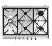 Smeg Cucina SRV575GH5 70cm Wide Stainless Steel Gas Hob