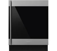 Smeg 38 Bottle Capacity Built-In Dual Zone Wine Cooler - Stainless Steel