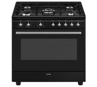 Smeg CX91GMBL 90cm Concert Dual Fuel Range Cooker - Black