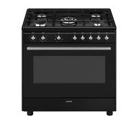 Smeg Concert CX91GMBL cooker Range cooker Electric Gas Black