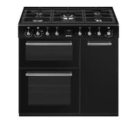 Smeg CX93GMBL Black Concert 90Cm Dual Fuel Cooker