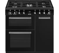 Smeg CX93GMBL 90cm Concert Dual Fuel Range Cooker - Black