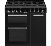 Smeg CX93GMBL 90cm Concert Dual Fuel Range Cooker - Black