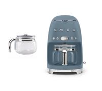 Smeg Dcf02 Drip Filter Coffee Machine Matte Colour + Glass Carafe Bundle In Blue Blue One Size