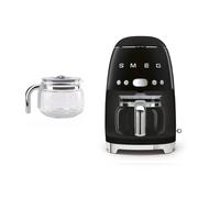 Smeg Dcf02 Drip Filter Coffee Machine With Glass Carafe Spare Jug In Black Black One Size