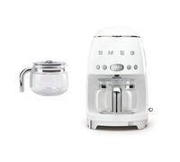 Smeg Dcf02 Drip Filter Coffee Machine With Glass Carafe Spare Jug In White White One Size