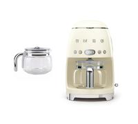 Smeg Dcf02 Drip Filter Coffee Machine With Spare Glass Carafe In Cream Cream