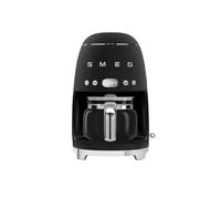 Smeg DCF02BLMUK Retro 50s Style 1.4L Drip Coffee Machine, Auto Start, Keep Warm Function, Black