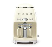 Smeg DCF02CRUK Drip Coffee Machine, Auto-Start Mode, Reuseable Filter, Digital Display, Anti-Drip System, Aroma Intensity Option, 1.4 Litre Tank, Cream