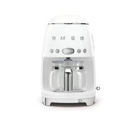 Smeg DCF02WHUK Drip Coffee Machine, Auto-Start Mode, Reuseable Filter, Digital Display, Anti-Drip System, Aroma Intensity Option,1.4 Litre Tank, White