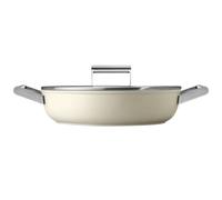 Smeg Deep 28cm Pan with Lid in Cream