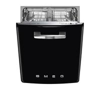 Smeg DIFABBL Retro 13 Place Settings Integrated Dishwasher - Black