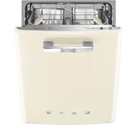 Smeg DIFABCR Fully Integrated Full Size Dishwasher - Cream Control Panel with Fixed Door Fixing Kit - B Rated, Cream