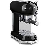 Smeg ECF01BLUK 50's retro style espresso coffee machine, stainless steel filter holder, an anti-drip system, 1L, Black