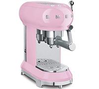 Smeg ECF01PKUK 50's retro style espresso coffee machine, stainless steel filter holder, an anti-drip system, 1L, Pink