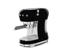 Smeg ECF02 Black Espresso Coffee Machine with Steam Wand (Black)