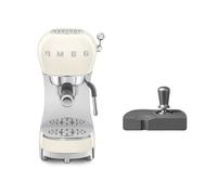 Smeg Ecf02, Ects01 Espresso Machine And Coffee Tamper Set In Cream Cream