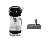 (Black) Smeg ECF02 Espresso Machine + ECTS01 Coffee Tamper Bundle