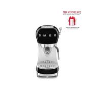 Smeg ECF02 Espresso Coffee Machine with Steam Wand in Black