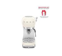 Smeg Ecf02 Espresso Coffee Machine With Steam Wand In Cream Cream