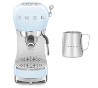 Smeg Ecf02 Espresso Machine With Milk Frothing Jug Set In Pale Blue Pale Blue One Size